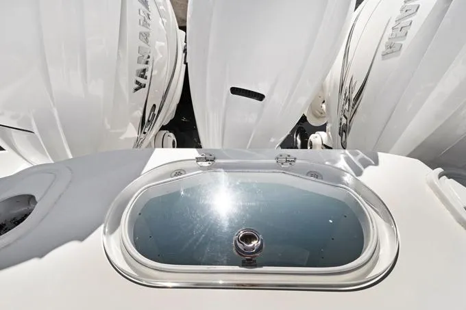 Slide: The Image of 2020 Yellowfin 39 Center Console with Yamaha engines and livewell. - 26