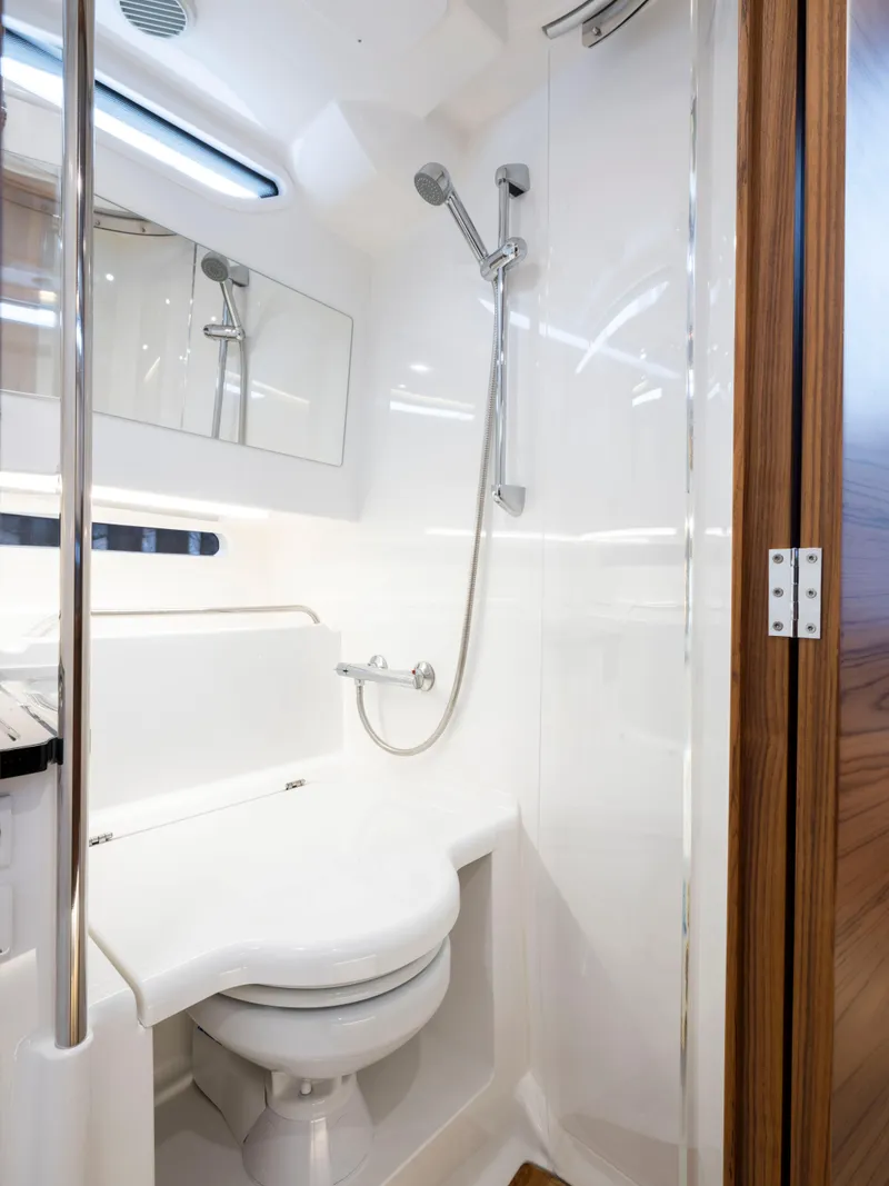 Slide: The Image of Modern bathroom in 2025 Nimbus C11 boat with shower and toilet. - 38