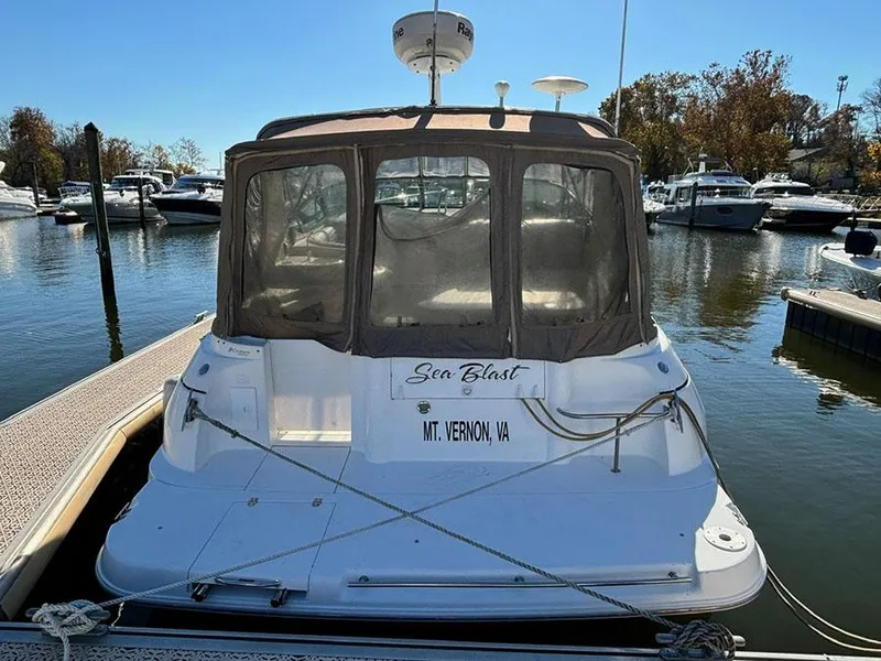 Slide: The Image of 2000 Cruisers Yachts 3375 Express docked at marina, Mt. Vernon, VA. - 3