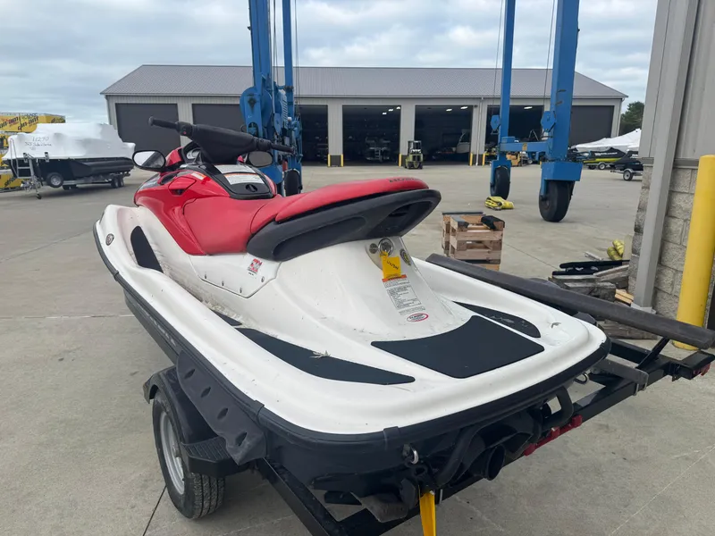 Slide: The Image of 2006 Honda Aquatrax F-12X jet ski on trailer at marina. - 4