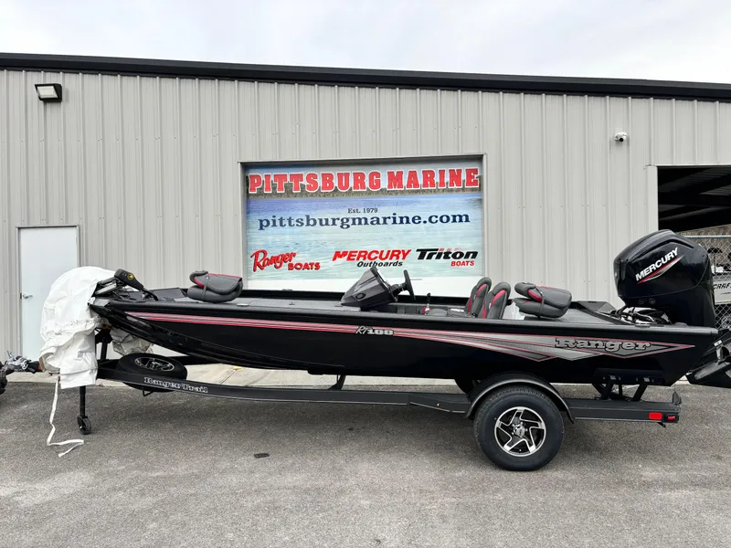 Slide: The Image of 2024 Ranger RT188 boat at Pittsburg Marine dealership. - 1