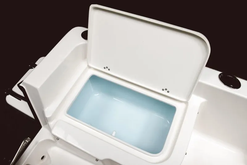 Slide: The Image of 2026 Key West 1720 Center Console boat with Yamaha 90 engine, rear seating view. - 5