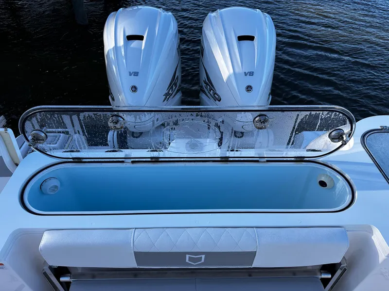 Slide: The Image of 2025 Sea Fox 328 Commander with dual V8 engines and livewell. - 26