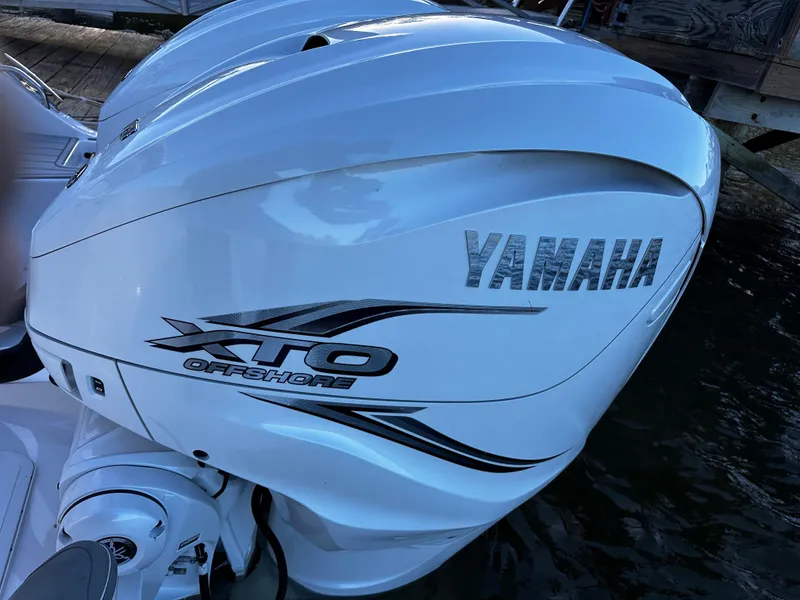 Slide: The Image of Yamaha XTO Offshore engine on 2025 Sea Fox 328 Commander boat. - 5