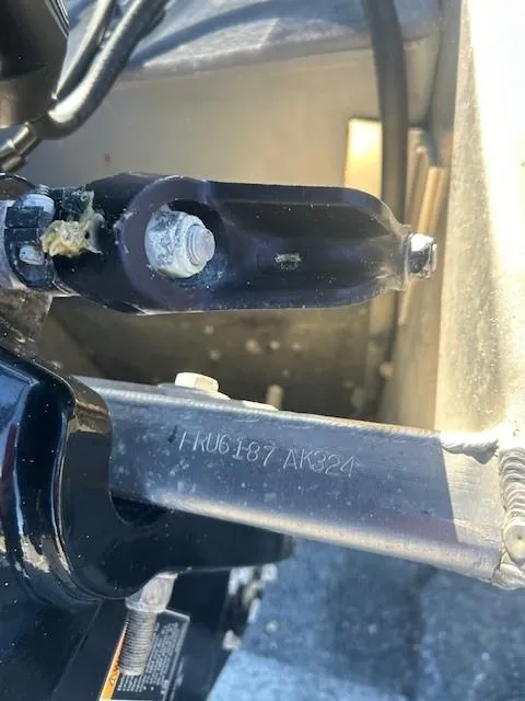 Slide: The Image of Close-up of a 2024 Berkshire 23RFX STS 2.75 boat component with serial number. - 15