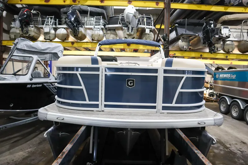 Slide: The Image of 2025 Godfrey Sweetwater 2086 C pontoon boat in storage facility. - 3