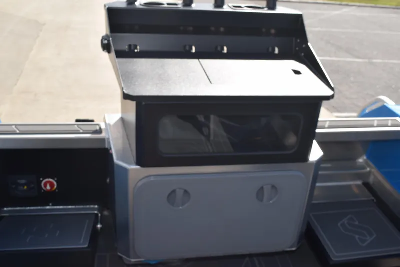 Slide: The Image of 2024 Stabicraft 1850 Fisher Sportfish console with storage compartments. - 14