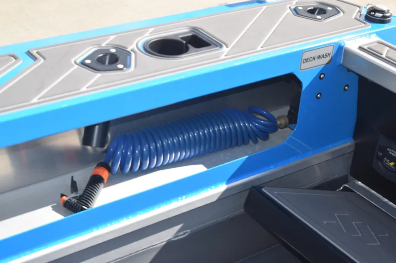 Slide: The Image of 2024 Stabicraft 1850 Fisher Sportfish deck wash hose storage. - 17