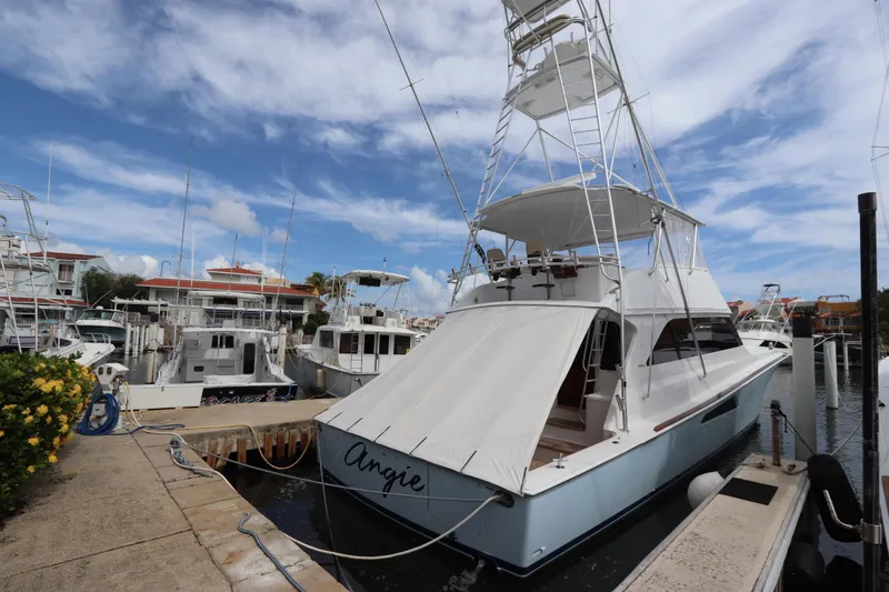 The Image of Viking 65 yacht docked at marina, 2000 model, under clear blue sky. - 0