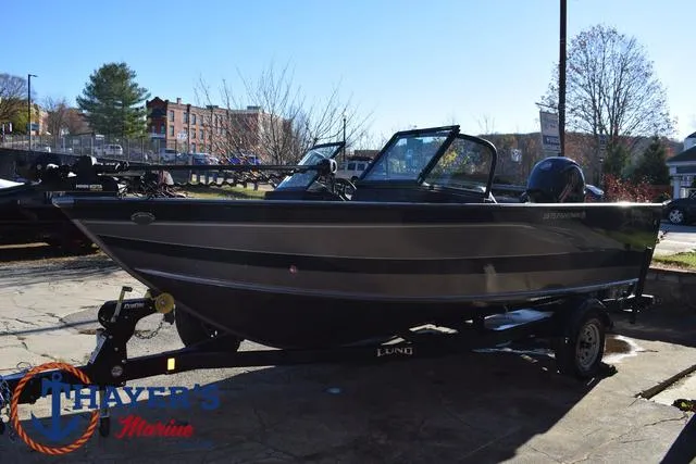 Slide: The Image of 2023 Lund 1875 Fisherman Sport boat on trailer at Thayer's Marine. - 8