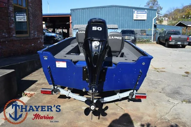 Slide: The Image of 2024 Lund 1650 Angler Tiller boat with 50 HP motor at Thayer's Marine. - 9