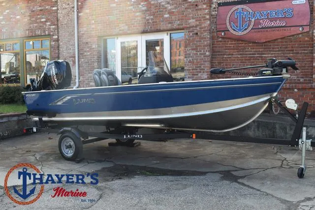 Slide: The Image of 2024 Lund 1600 Fury SS boat at Thayer's Marine dealership. - 31