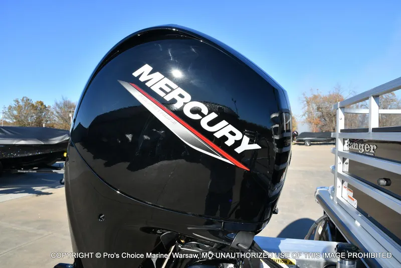 Slide: The Image of 2024 Ranger 220F with 150HP Mercury 4 Stroke engine, outdoor display. - 15