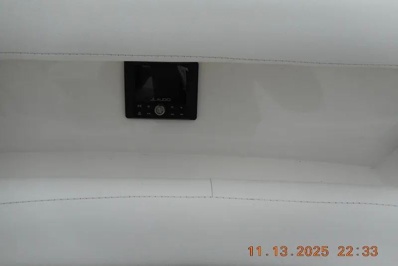 Slide: The Image of JL Audio system in 2025 Sea Fox 288 Traveler boat interior. - 31