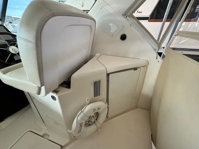 Slide: The Image of 2007 Tiara Yachts 4300 Sovran interior with seating and life preserver. - 15