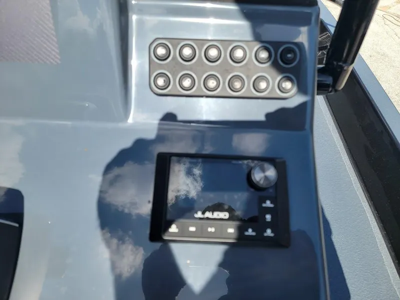 Slide: The Image of Control panel of 2025 SCB S22 boat with JL Audio system. - 21