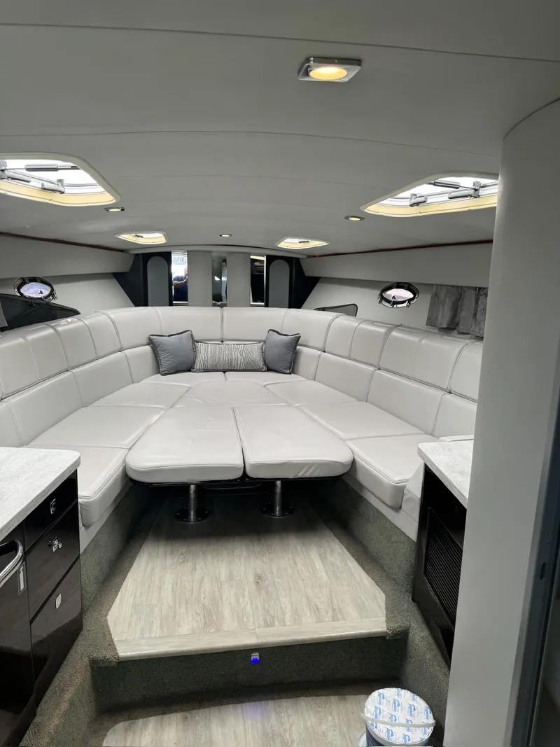 Slide: The Image of Luxurious interior of a 2017 Formula 400 Super Sport yacht with plush seating and modern design. - 18