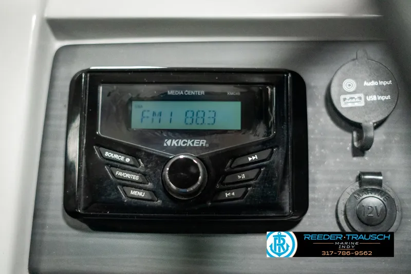 Slide: The Image of Kicker media center on 2022 Bennington 22 LSB boat dashboard. - 30