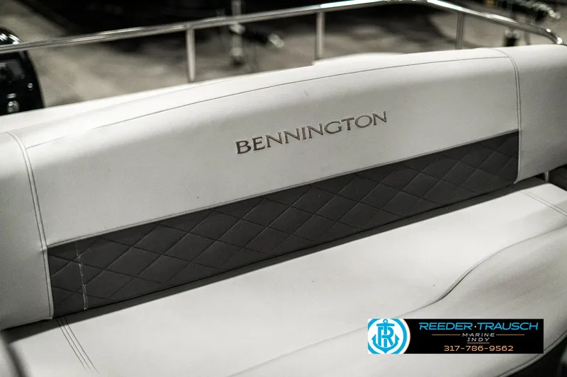 Slide: The Image of 2022 Bennington 22 LSB boat seat with quilted design and logo. - 37