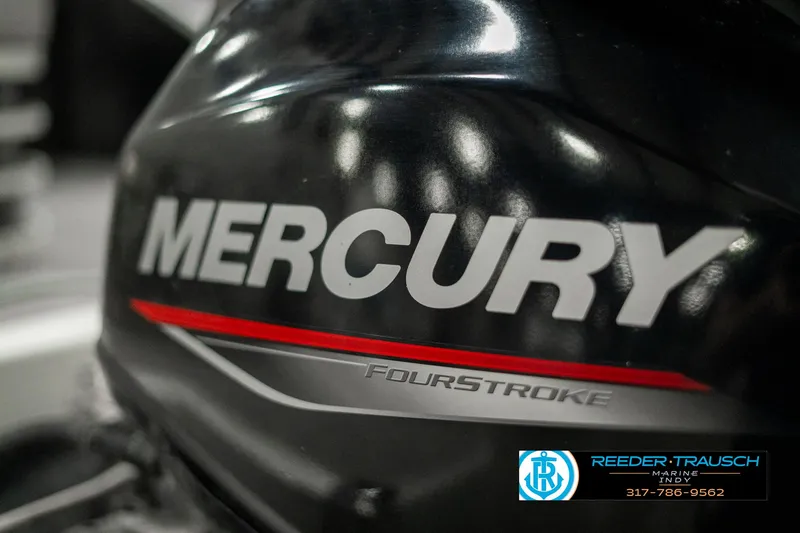 Slide: The Image of Mercury FourStroke engine on 2022 Bennington 22 LSB boat. - 44