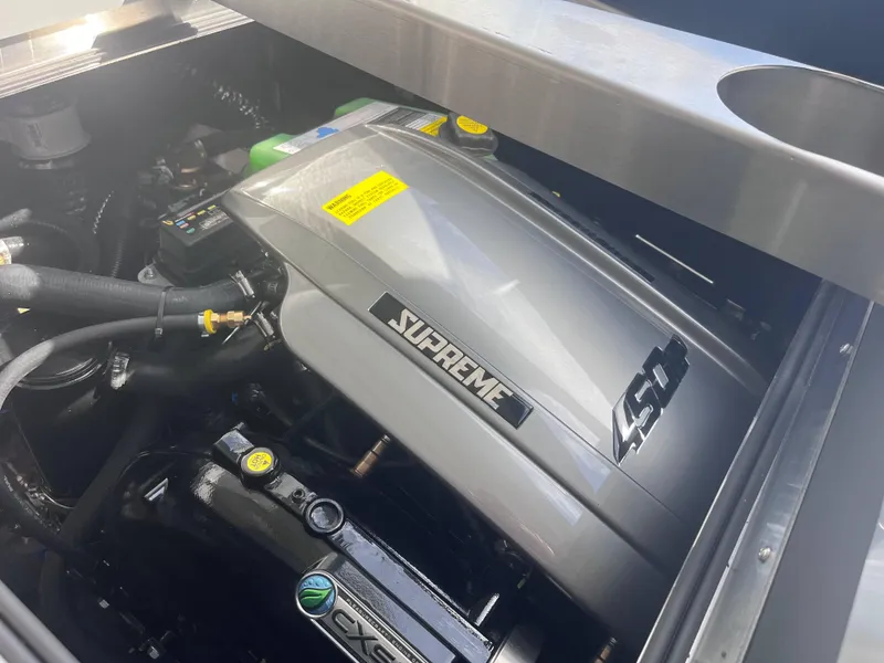 Slide: The Image of Supreme S240 engine, 2025 model, showcasing powerful 450 horsepower design. - 14