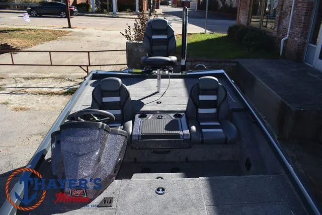 Slide: The Image of 2025 Ranger RT198P boat interior with seating and steering console. - 20