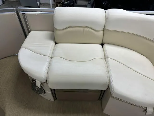 Slide: The Image of Cream leather seating on 2013 Harris ROYAL 250 boat. - 10