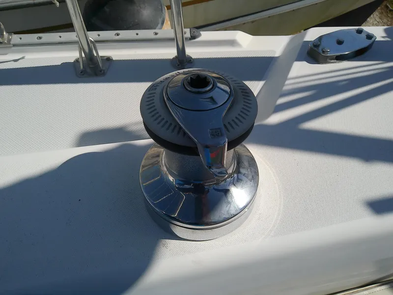 Slide: The Image of Catalina 36 MkII 1995 sailboat winch on deck in sunlight. - 23