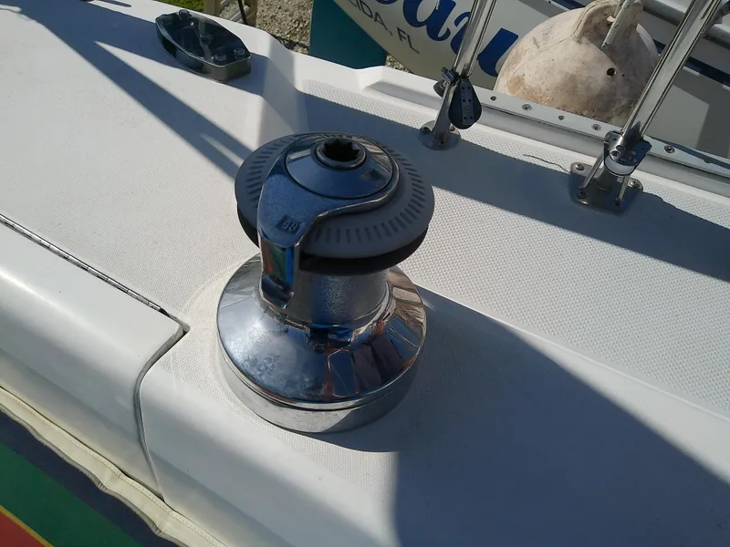 Slide: The Image of Winch on 1995 Catalina 36 MkII sailboat deck. - 24