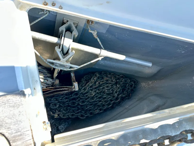 Slide: The Image of Anchor chain compartment of a 2010 Beneteau 57 yacht. - 10