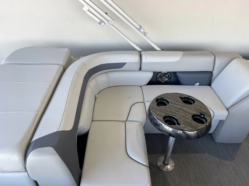 Slide: The Image of Luxurious seating area on 2025 Godfrey Sweetwater 2086 C pontoon boat. - 13