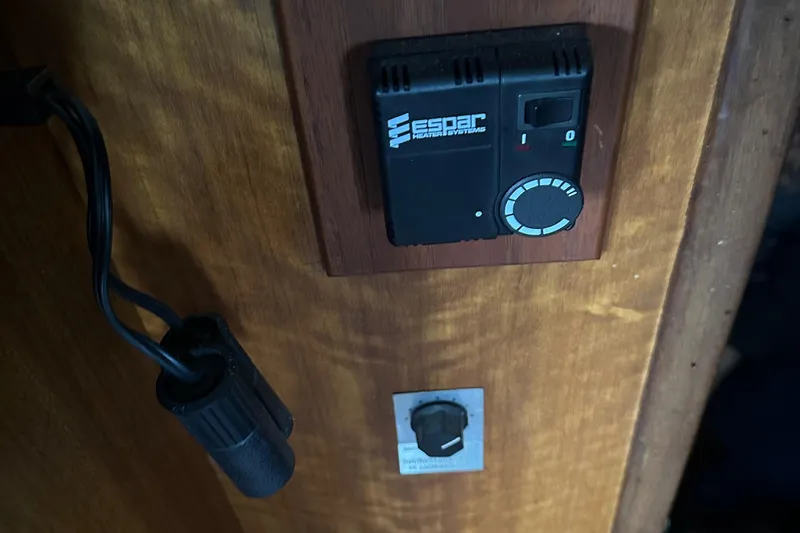 Slide: The Image of Espar heater control panel on 1974 Hatteras 58 Yachtfish. - 8