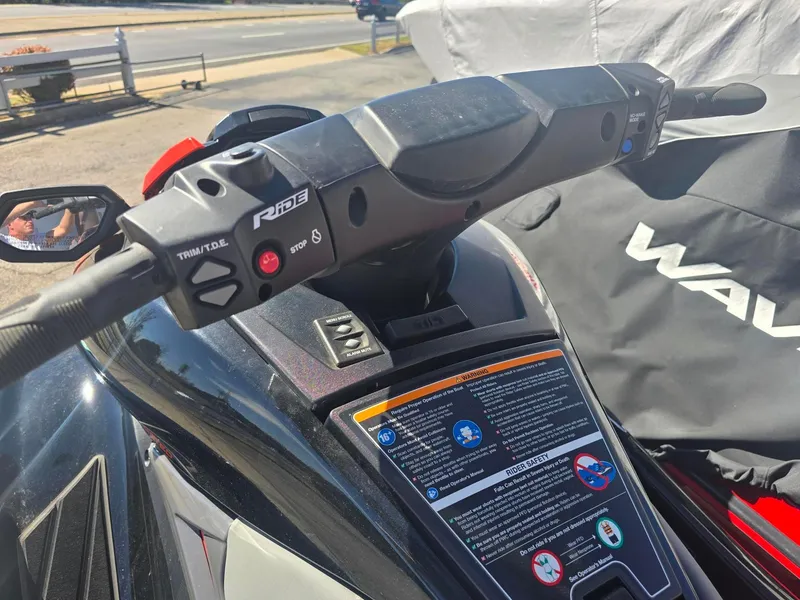 Slide: The Image of 2021 Yamaha WaveRunner FX Limited SVHO handlebar controls and dashboard close-up. - 7