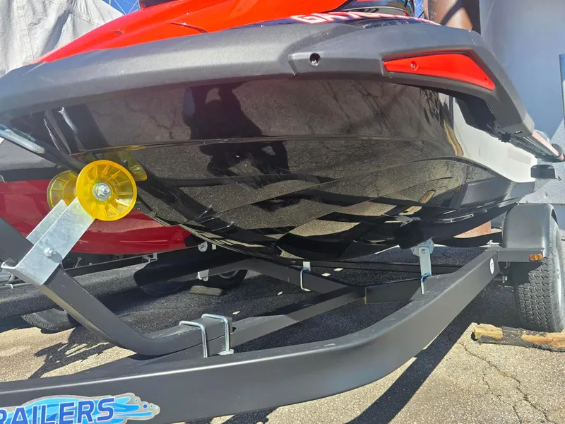 Slide: The Image of 2021 Yamaha WaveRunner FX Limited SVHO on trailer, showcasing sleek hull design. - 8