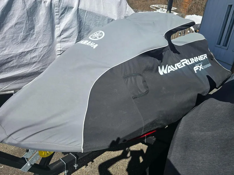 Slide: The Image of 2021 Yamaha WaveRunner FX Limited SVHO covered, parked outdoors. - 14