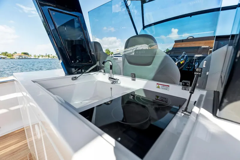 Slide: The Image of 2021 Pardo Yachts 38 interior with sleek design and modern amenities. - 45