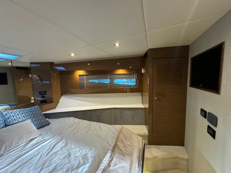 Slide: The Image of Luxurious interior of 2018 Cruisers Yachts 50 Cantius with modern bedroom design. - 17