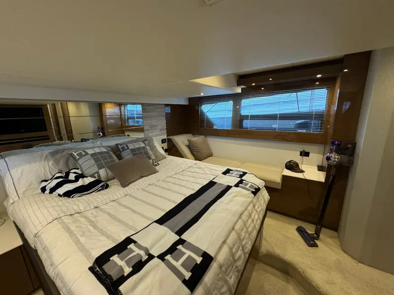 Slide: The Image of Luxurious bedroom interior of 2018 Cruisers Yachts 50 Cantius with elegant bedding and modern decor. - 21