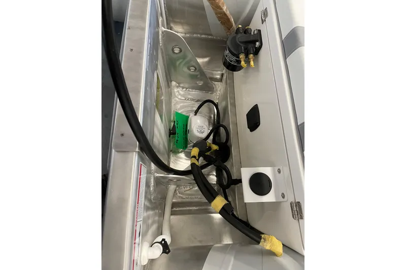 Slide: The Image of 2024 AB Inflatables Alumina 10 ALX interior wiring and components detail. - 6