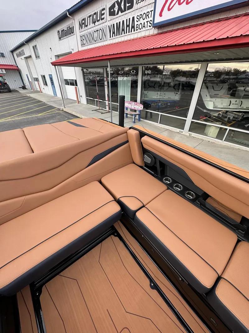 Slide: The Image of A luxurious boat interior with premium seating, showcasing the elegance of the 2023 model. - 15