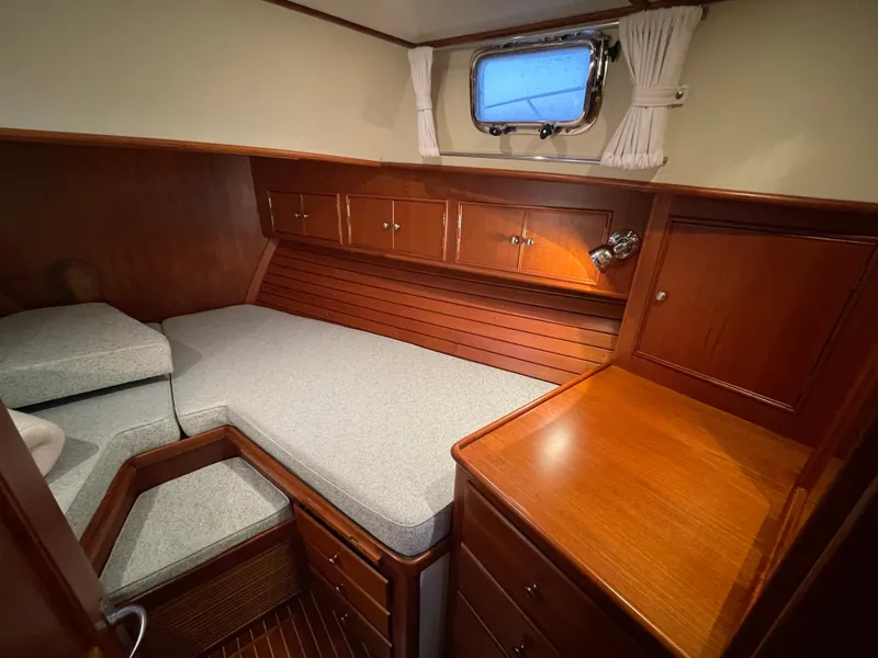 Slide: The Image of Luxurious wooden galley interior of 2001 Grand Banks Eastbay 38 HX yacht. - 40