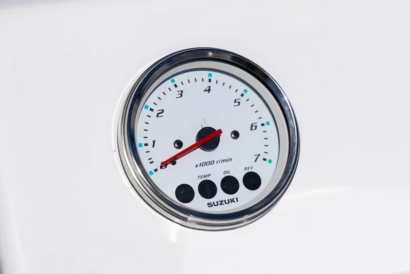 Slide: The Image of Tachometer of 2025 Coastal Skiff 184 boat, displaying RPM gauge. - 21