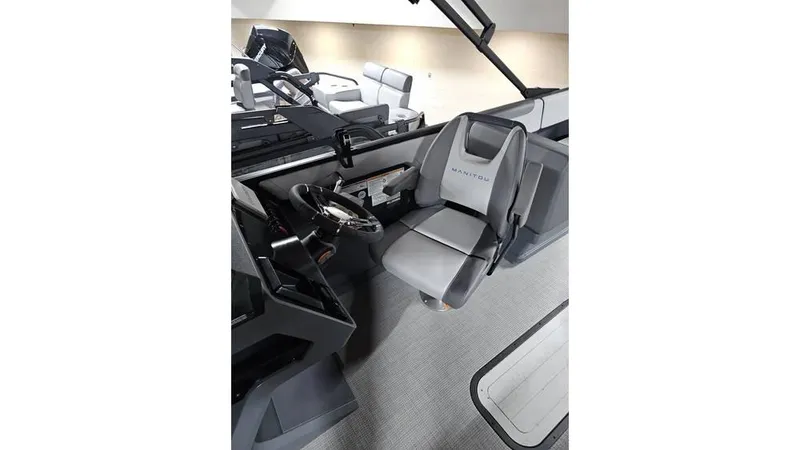 Slide: The Image of 2025 Manitou 20 CRUISE MAX interior with sleek design and advanced controls. - 11