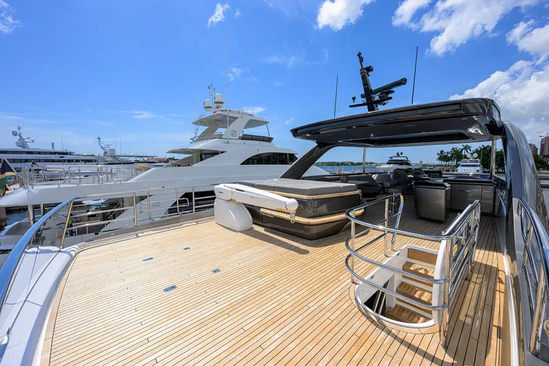 Slide: The Image of Luxurious 2025 Princess Y85 Motor Yacht with spacious deck and modern amenities. - 38