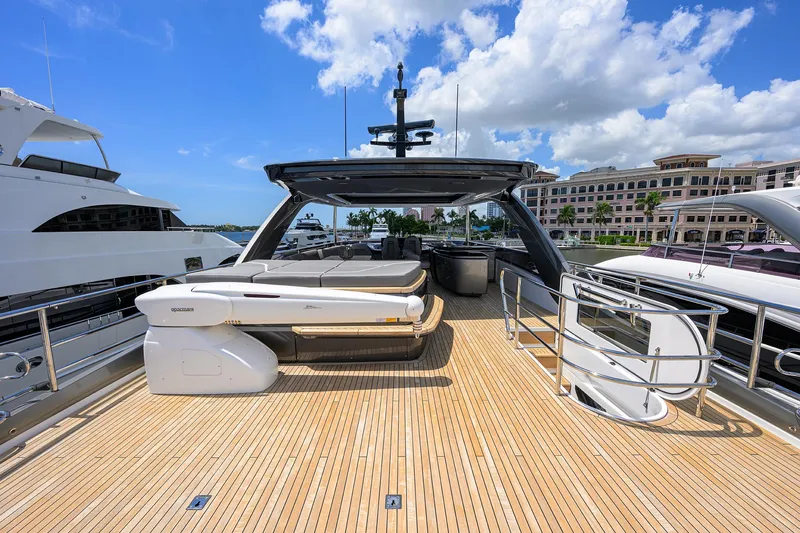 Slide: The Image of Luxurious 2025 Princess Y85 Motor Yacht with spacious deck and modern design. - 39