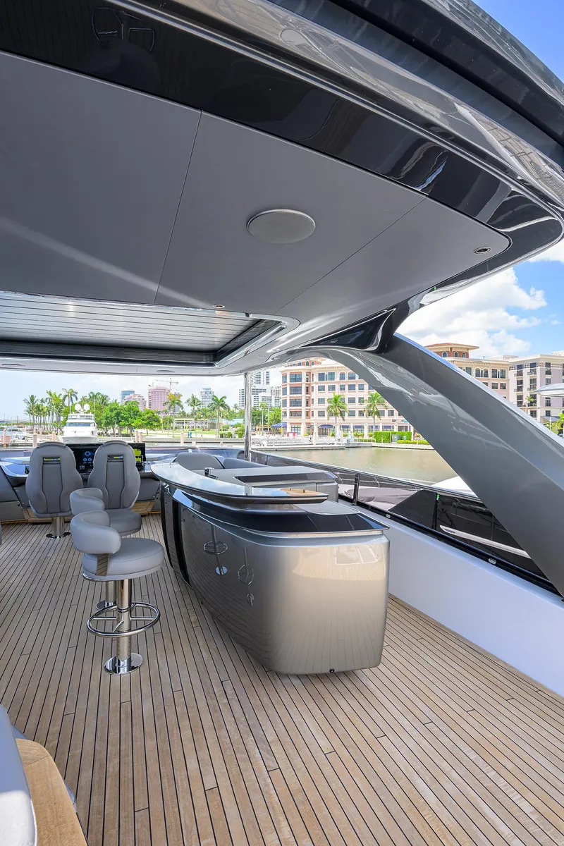 Slide: The Image of Luxurious 2025 Princess Y85 Motor Yacht with spacious deck and modern amenities. - 44