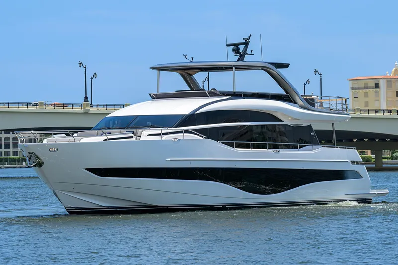 Slide: The Image of 2025 Princess Y85 Motor Yacht cruising on a sunny day. - 9