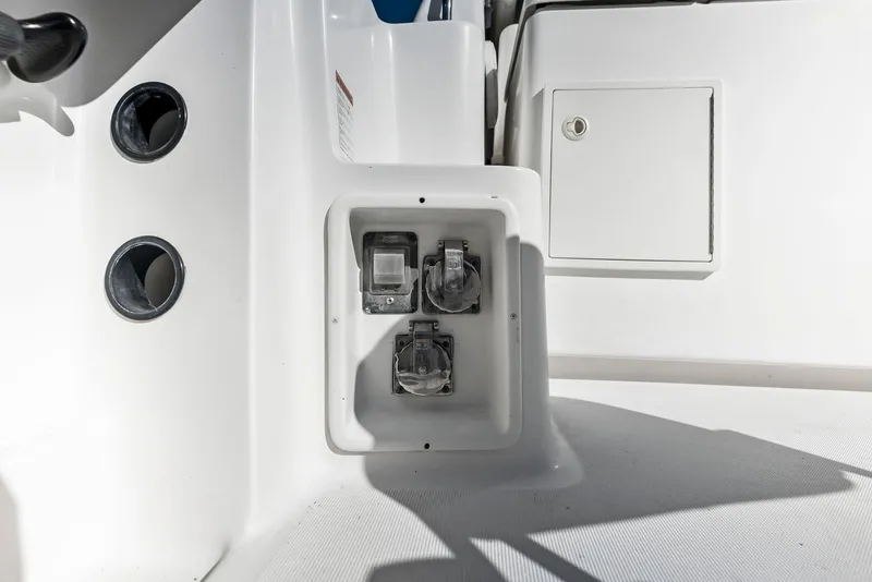 Slide: The Image of Tiara Yachts 4200 Open 2004, electrical panel detail, white interior. - 23