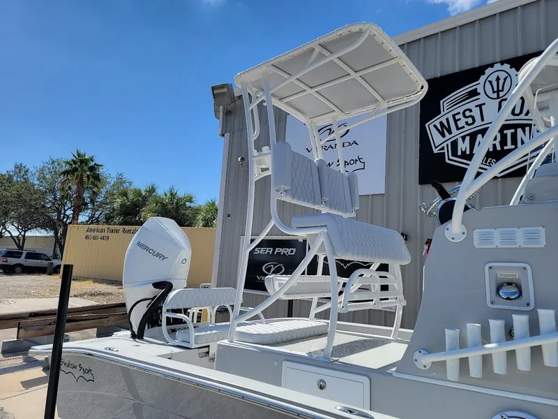 Slide: The Image of 2025 Shallow Sport 24 Modified V boat with Mercury engine at West Yachts Marina. - 10