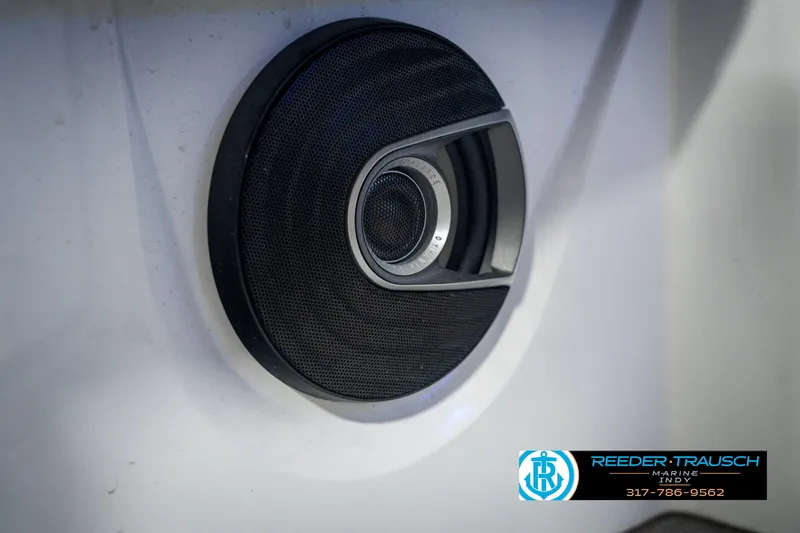 Slide: The Image of Close-up of a speaker in a 2019 Crest Calypso 190 boat. - 42